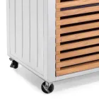 Zahradní skříňka z hliníku a brazilského teaku - Deník Viadurini