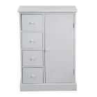 Dřevěná interiérová skříňka s 1 dvířky a 4 zásuvkami - Meduse Viadurini