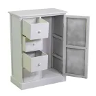 Dřevěná interiérová skříňka s 1 dvířky a 4 zásuvkami - Meduse Viadurini