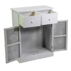 Dřevěná interiérová skříňka se 2 dveřmi a 2 zásuvkami - Meduse Viadurini