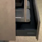 Závěsný koupelnový nábytek ze dřeva, kovu a keramiky W96 cm, Precious - Renga Viadurini