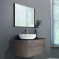 Závěsný koupelnový nábytek ze dřeva, kovu a keramiky W96 cm, Precious - Renga