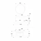 Závěsný koupelnový nábytek, měděný podstavec, 2 zásuvky, police a zrcadlo - Renga Viadurini