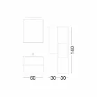 Závěsný nábytek do koupelny z melaminového ořechu - Becky Viadurini