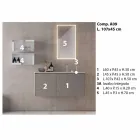 Zavěšený designový nábytek, složení moderní koupelny - Callisi9 Viadurini