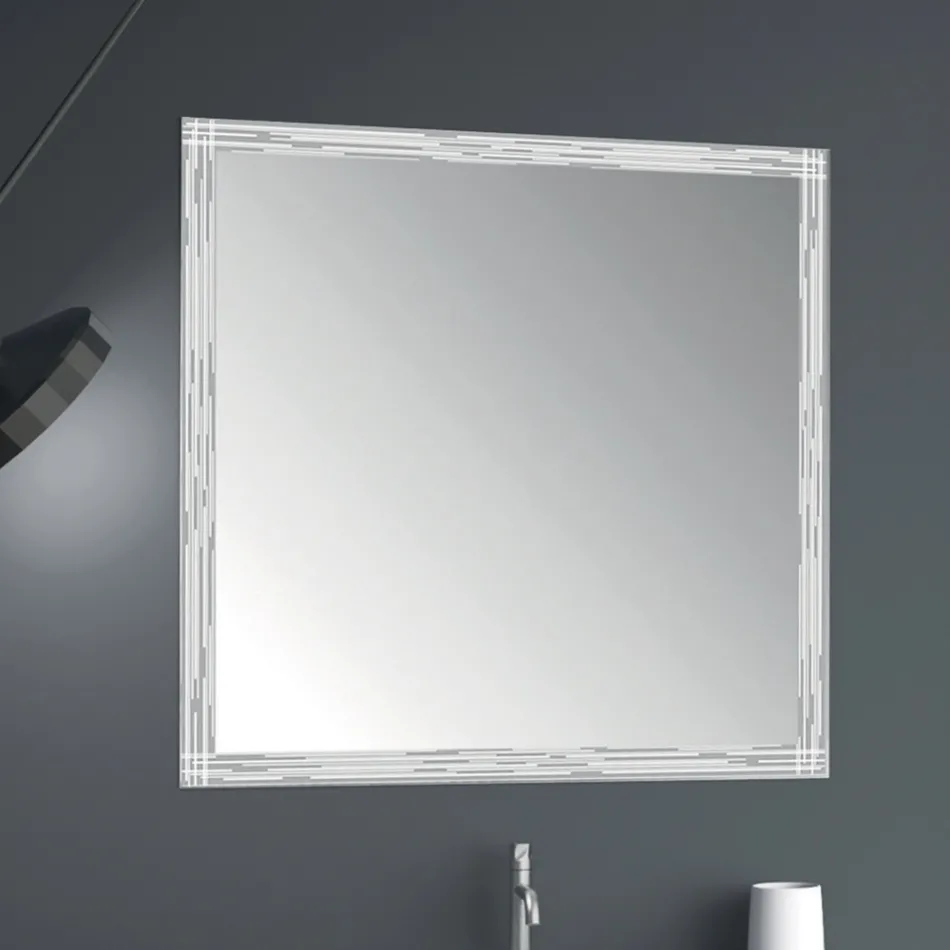 Pozemní koupelnový nábytek z měděného kovu a bílé MDF vyrobený v Itálii - Cizco Viadurini