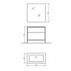 Pozemní koupelnový nábytek z měděného kovu a bílé MDF vyrobený v Itálii - Cizco Viadurini