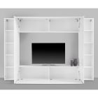 Nábytek do obývacího pokoje TV stojan z lesklého bílého dřeva 3 kompozice - Fabienne Viadurini