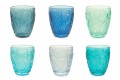 Moderní modré barevné brýle 12 kusů vody Service - Mazara