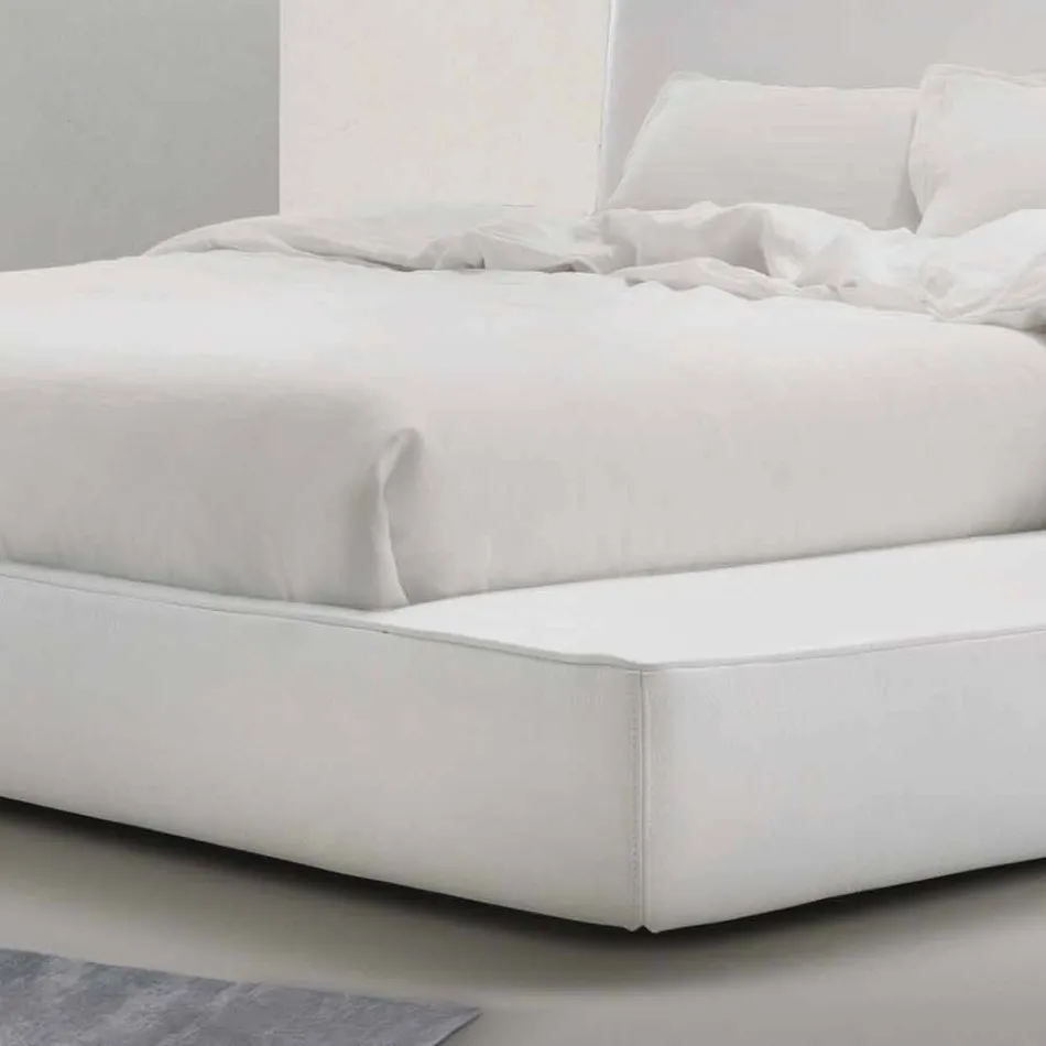 My Home Long Island polstrované kožené dvoulůžko vyrobené v Itálii Viadurini