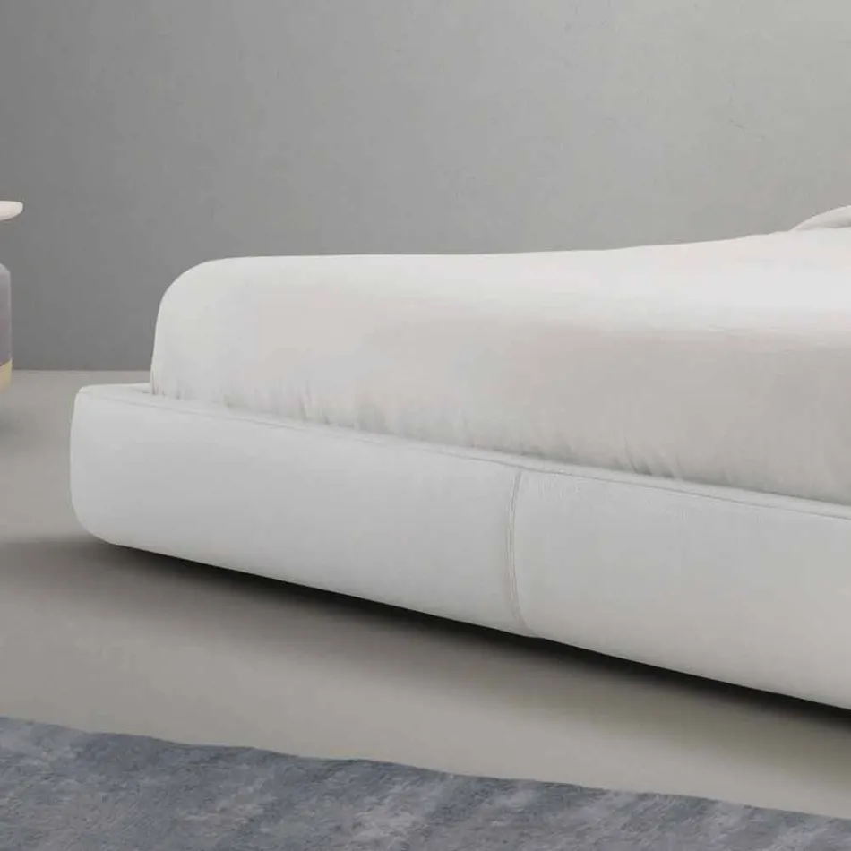 My Home Long Island polstrované kožené dvoulůžko vyrobené v Itálii Viadurini