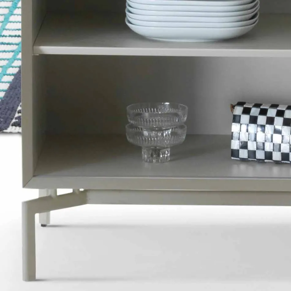 Můj domácí Mirage design bočnice v lakovaném MDF H71xL210cm vyrobeném v Itálii Viadurini