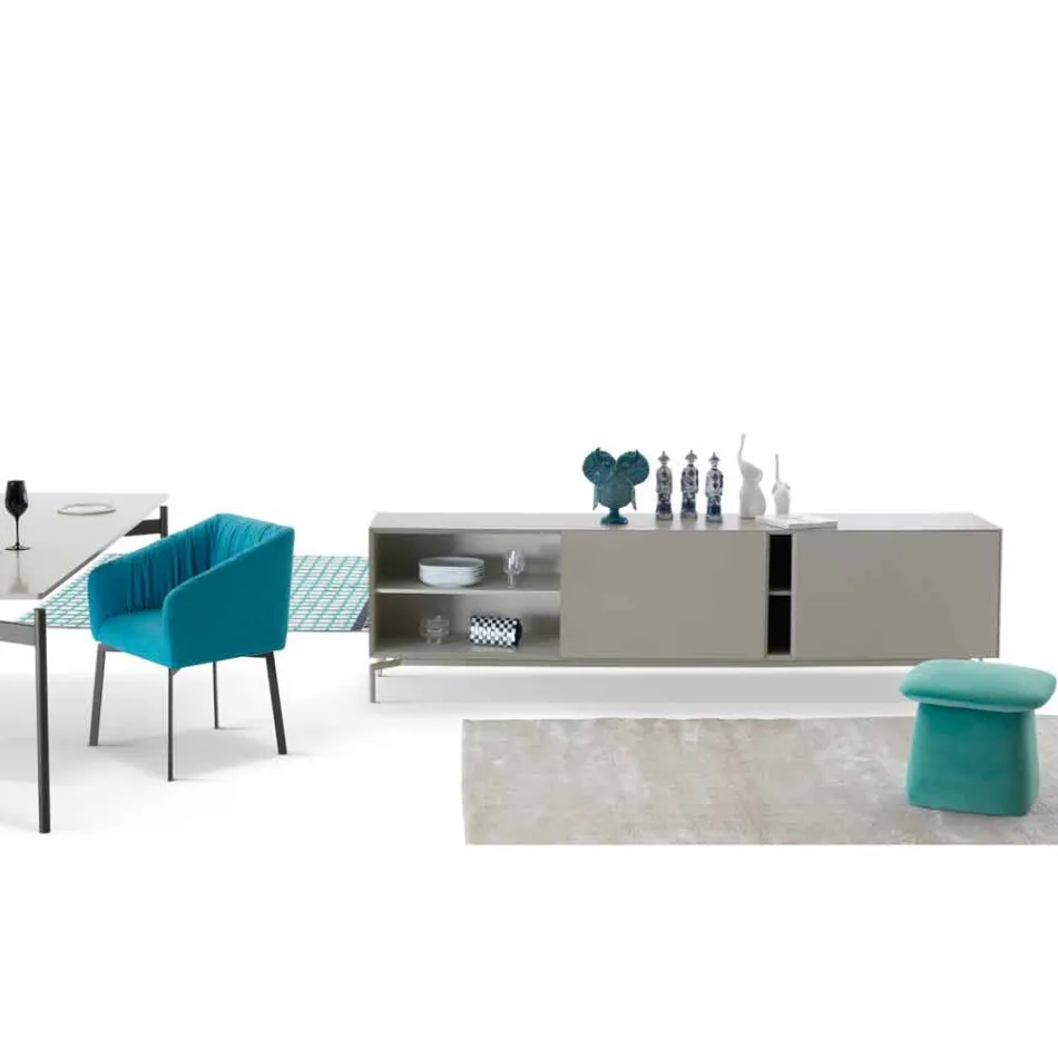 Můj domácí Mirage design bočnice v lakovaném MDF H71xL210cm vyrobeném v Itálii Viadurini