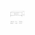 Můj domácí Mirage design bočnice v lakovaném MDF H71xL210cm vyrobeném v Itálii Viadurini