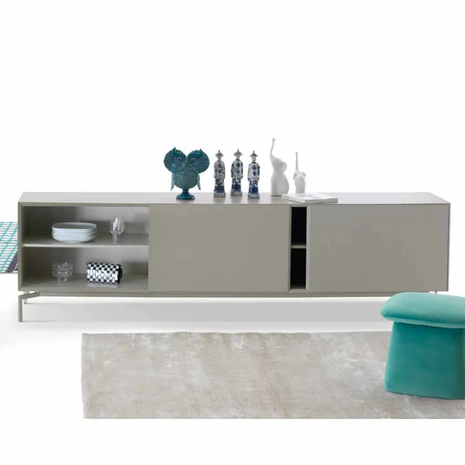 Můj domácí Mirage design bočnice v lakovaném MDF H71xL210cm vyrobeném v Itálii Viadurini