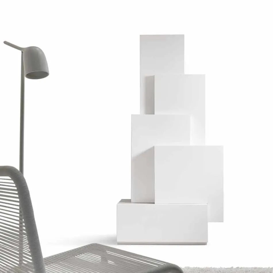 Můj domov Tetris mobilní obývací pokoj konstrukce MDF H196cm vyrobené v Itálii Viadurini