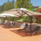 Deštník zahradní paže z bílého nebo antracitového hliníku 300x400 cm - Lapillo Viadurini