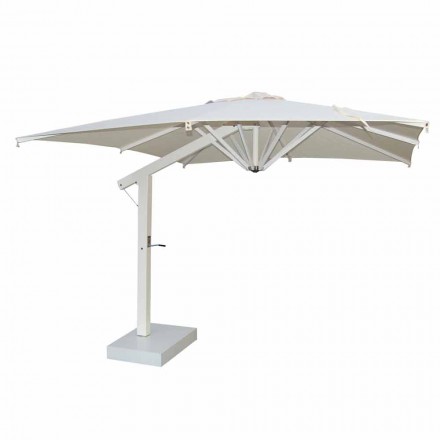 Deštník zahradní paže z bílého nebo antracitového hliníku 300x400 cm - Lapillo Viadurini