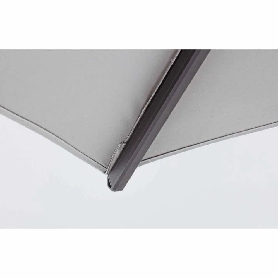 Venkovní deštník 3x3 se světle šedým hadříkem a antracitovou strukturou - Dalton Viadurini