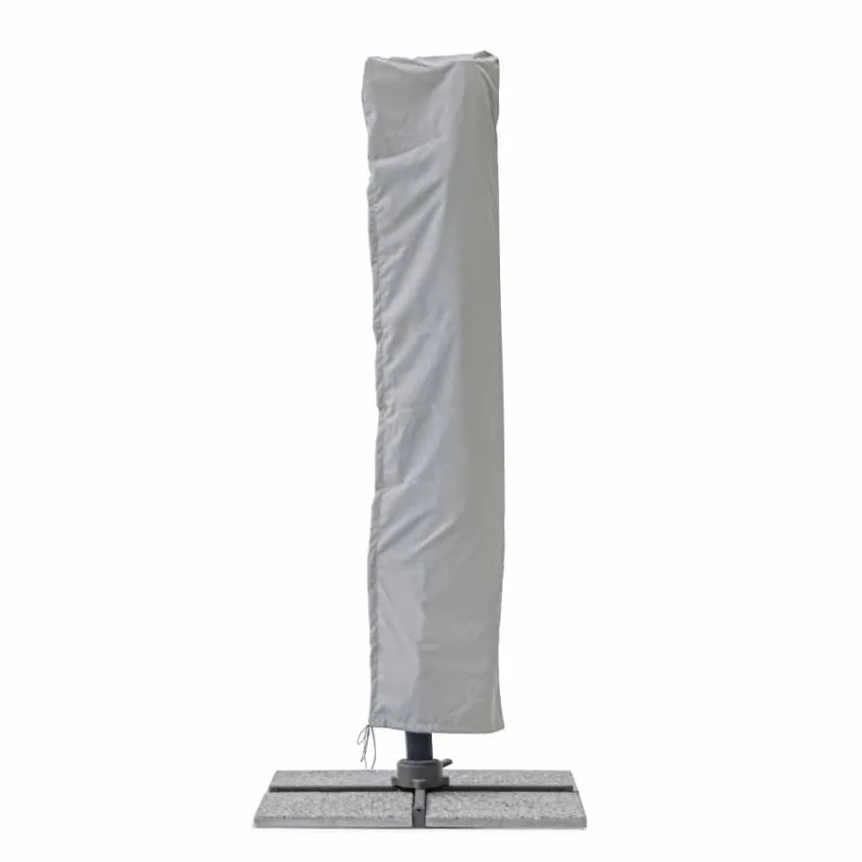 Venkovní deštník 3x3 se světle šedým hadříkem a antracitovou strukturou - Dalton Viadurini