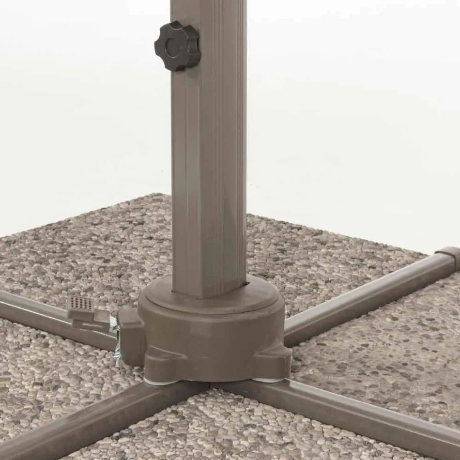 Venkovní deštník 3x3 s polyesterovým hadříkem a hliníkovou tyčí - Texas Viadurini