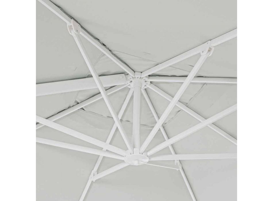 Venkovní deštník 3x3 z bílého hliníku a polyesteru - Fasma Viadurini