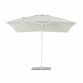 Venkovní deštník 3x3 z bílého hliníku a polyesteru - Fasma