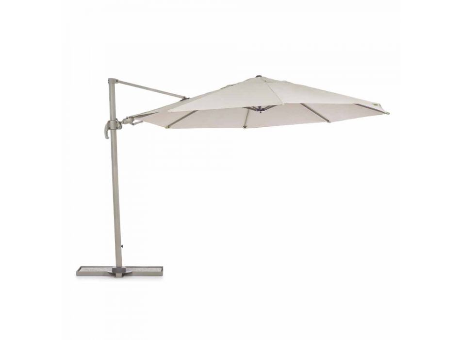 Venkovní deštník o průměru 3,5 m z polyesteru s hliníkovou tyčí - Linfa Viadurini