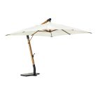 Venkovní deštník Ecrù z polyesteru a dřeva 3x3, Homemotion - Passmore Viadurini