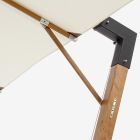 Venkovní deštník ze dřeva a ecru polyesteru 3x4, Homemotion - Passmore Viadurini
