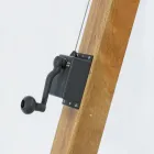 Venkovní deštník ze dřeva a ecru polyesteru 3x4, Homemotion - Passmore Viadurini