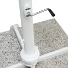 Venkovní deštník z polyesteru s bílou hliníkovou strukturou - Zinica Viadurini