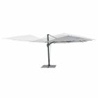 Zahradní deštník 3x4 se světle šedou polyesterovou tkaninou - Dalton Viadurini