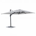 Zahradní deštník, 3x4 s polyesterovým hadříkem ve světle šedé barvě - Dalton