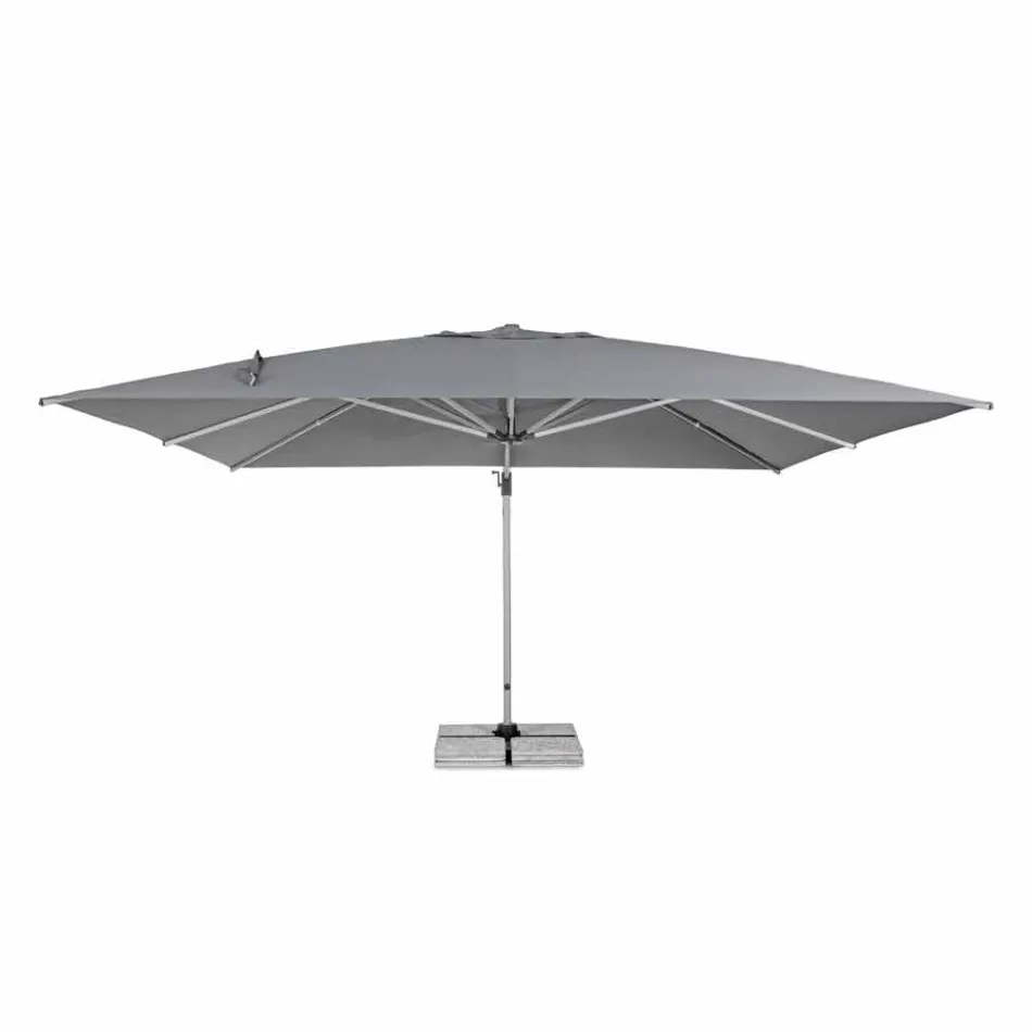 Zahradní deštník 4x4 s tmavě šedým hadříkem a eloxovanou strukturou - Daniel Viadurini