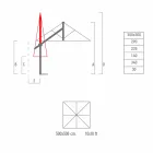 Zahradní deštník z bílého nebo antracitového hliníku 300x300 cm - Lapillo Viadurini