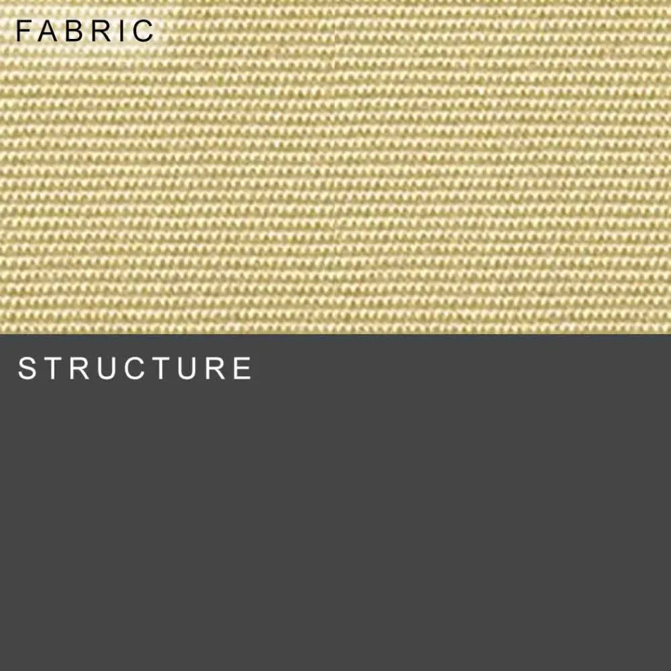 Zahradní deštník z akrylové látky a hliníku vyrobený v Itálii - Solero Viadurini