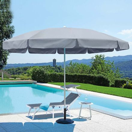 Zahradní deštník s látkovým potahem a hliníkovou konstrukcí - Adrielle Viadurini