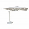 Deštník na rameno 350 x 350 cm z bílého nebo antracitového hliníku - Lapillo