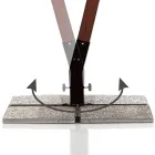 Deštník z masivního dřeva s polyesterovou stříškou potaženou PVC - Devoir Viadurini