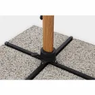 Venkovní deštník 3x3 z hliníku s béžovou polyesterovou tkaninou - Leano Viadurini