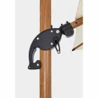 Venkovní deštník 3x3 z hliníku s béžovou polyesterovou tkaninou - Leano Viadurini