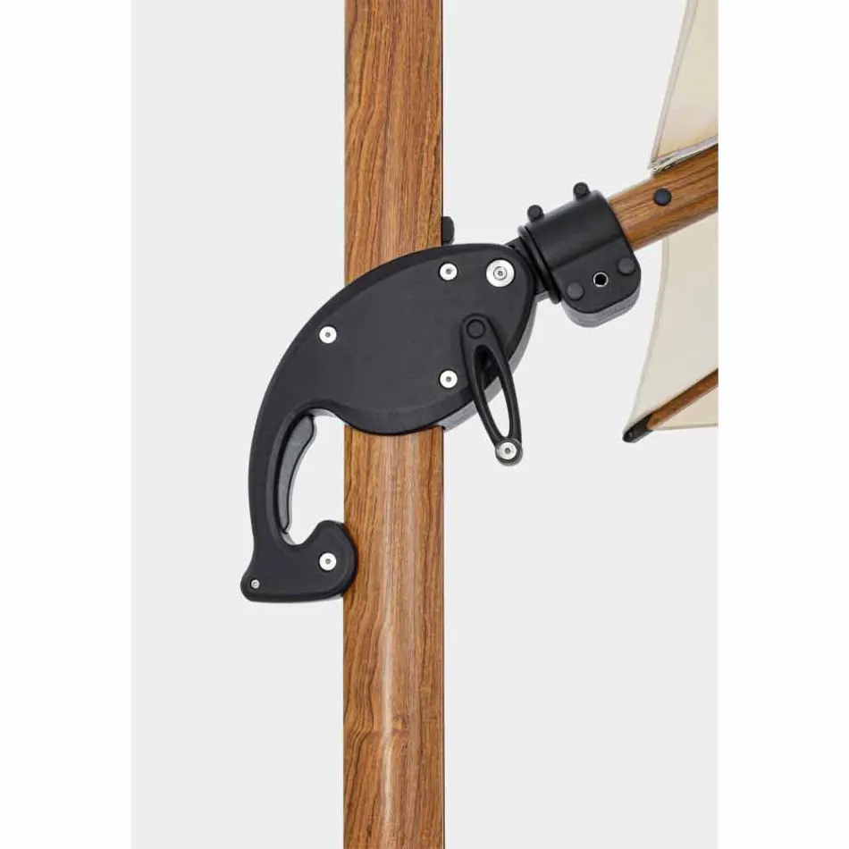 Venkovní deštník 3x3 z hliníku s béžovou polyesterovou tkaninou - Leano Viadurini