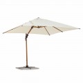 Venkovní deštník, 3x3 z hliníku s béžovým polyesterovým potahem - Leano