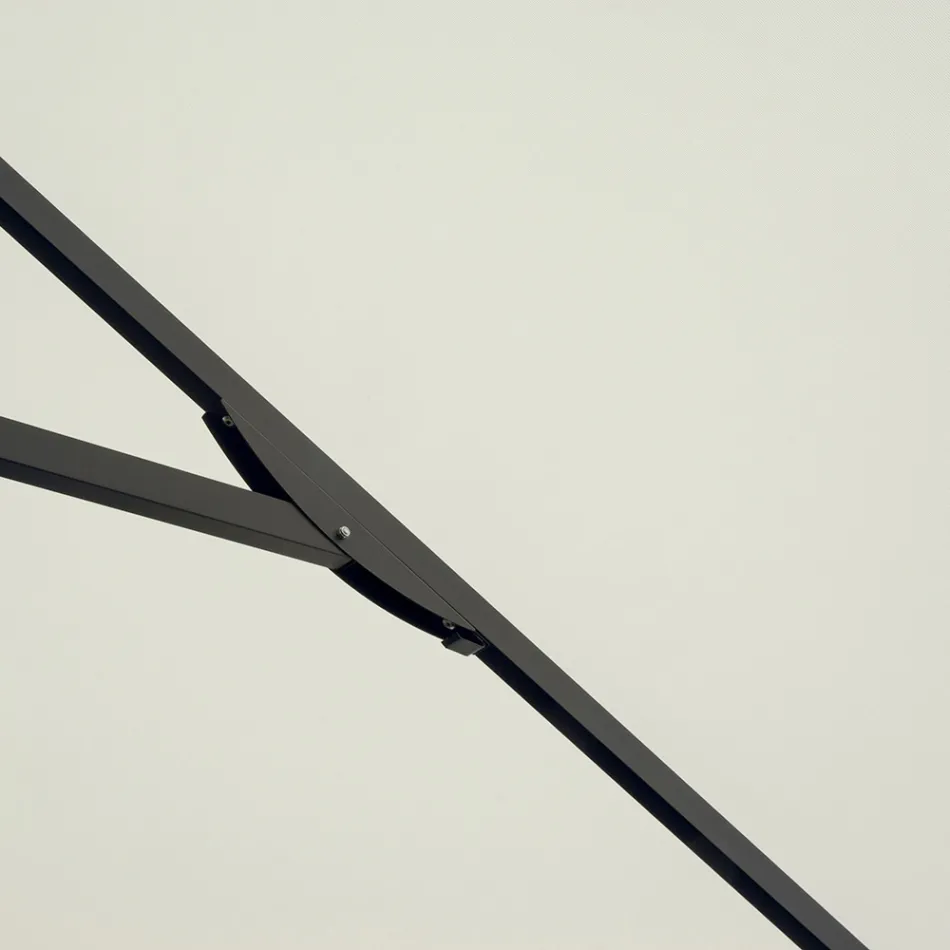 Čtvercový deštník 3x3 metry z polyesteru s pryskyřičným povlakem - Arbor Viadurini