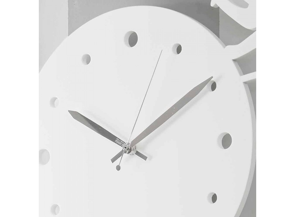 Velké moderní kulaté barevné zdobené nástěnné hodiny - Kat Viadurini