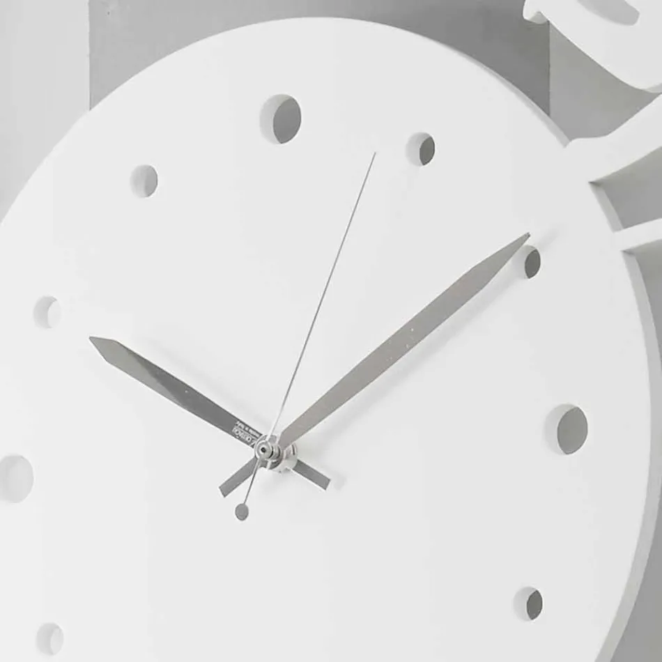 Velké moderní kulaté barevné zdobené nástěnné hodiny - Kat Viadurini