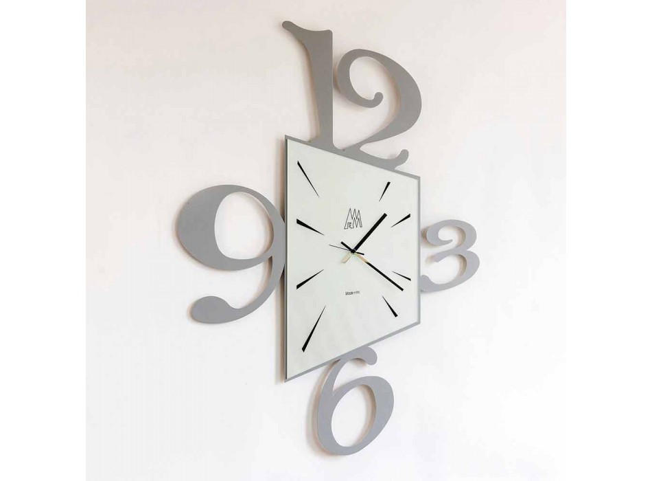 Design nástěnné hodiny z černého železa nebo hliníku Vyrobeno v Itálii - Prospi Viadurini