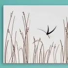 Obdélníkový moderní design Bílé dřevěné nástěnné hodiny - Filigrán Viadurini