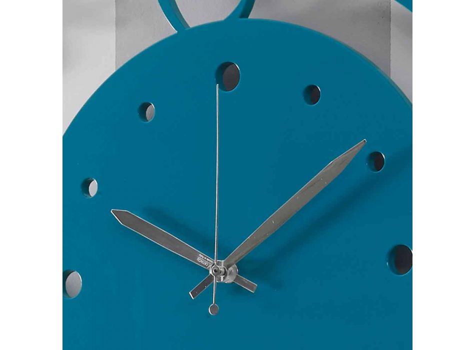 Velké moderní barevné kulaté dřevěné nástěnné hodiny - Infondoalmar Viadurini